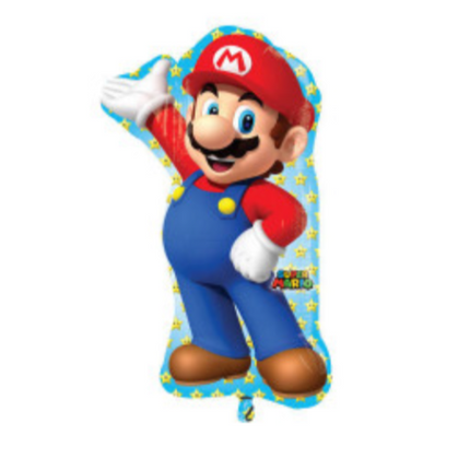 Super Mario baloni, čaše, tanjuri, šeširi i ostala dekoracija.