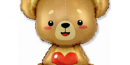 Folija balon s medvjedićem i srcem - 61 cm