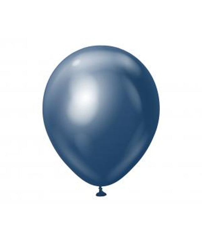 Plavi miror navy lateks baloni 13 cm - 10 kom