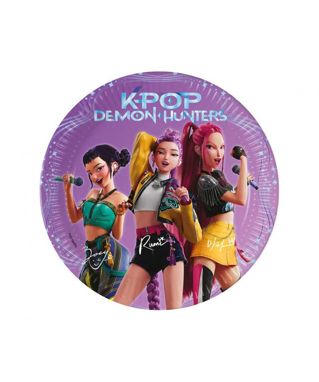 Papirnati tanjuri K-POP Demon Hunters, 20 cm - 8 kom