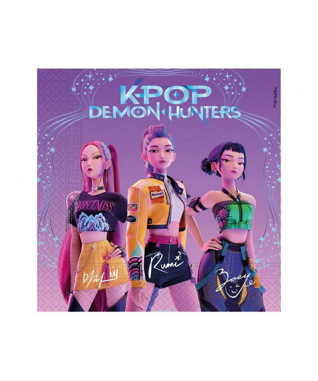 Papirnate salvete K-Pop Demon Hunters 33 x 33 cm, 20 kom