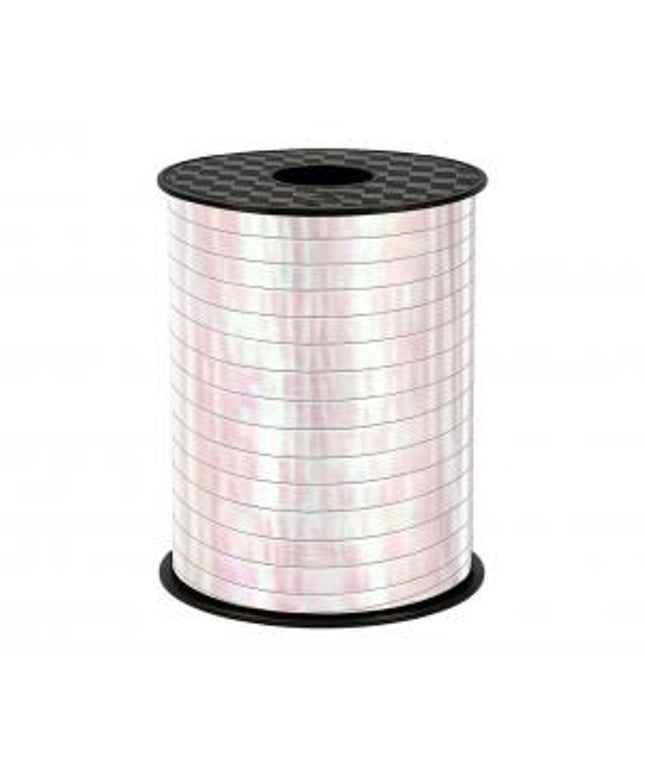 Bijela Iridescentna holografska traka za balone 0,5 cm × 458 m