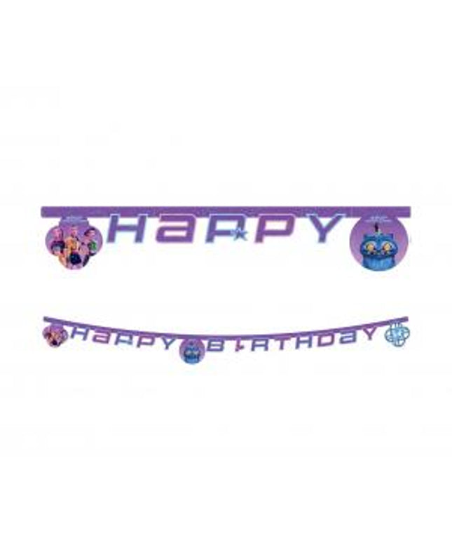 Baner natpis Happy Birthday K-POP Demon Hunters - 200 cm
