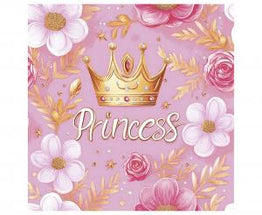 Papirnate salvete za Princeza i kruna 33 x 33 cm - 20 kom