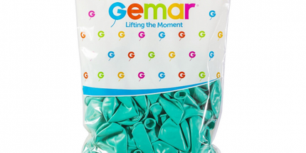 Pastel tirkizno zeleni baloni 30 cm Gemar set 10 komada lateks