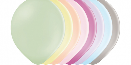 Pastel makaron lateks baloni 13 cm, mješani – 10 kom