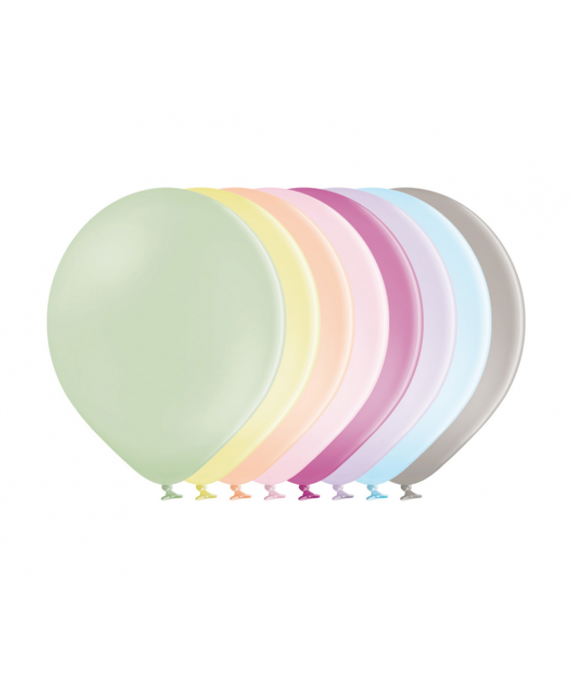 Pastel makaron lateks baloni 13 cm, mješani – 10 kom