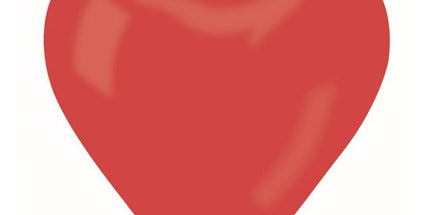 Pastelno crveni lateks baloni u obliku srca 30 cm, 10 kom