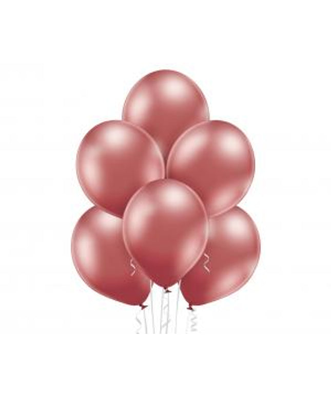 Sjajni rose gold lateks baloni 30 cm - 10 kom