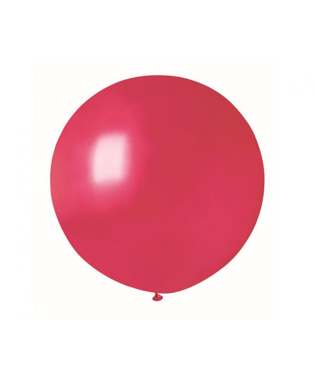 Jumbo pastel crveni lateks balon 80 cm Gemar