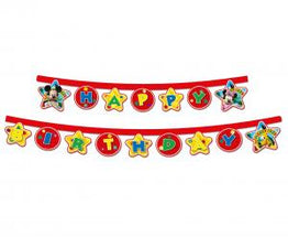 Baner natpis Mickey "Happy Birthday" - 230 cm