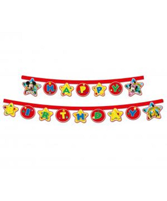 Baner natpis Mickey "Happy Birthday" - 230 cm