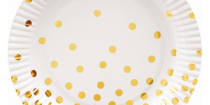 Papirnati tanjuri Gold Bottles, bijeli, 18 cm, 6 kom