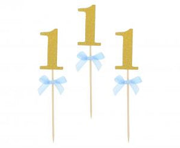 Svjećice "1st Birthday" plave - 10 kom