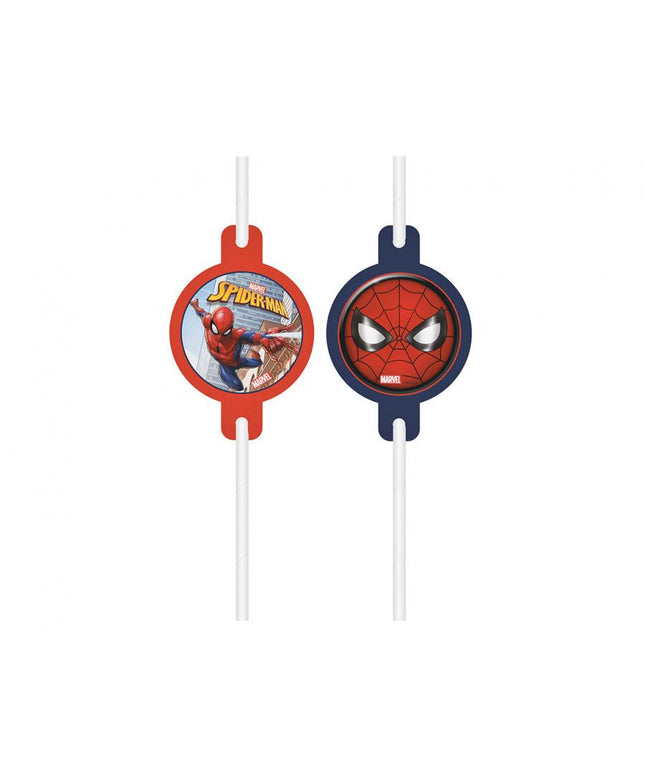 Papirnate slamke Spiderman Crime Fighter s medaljonom - 4 kom