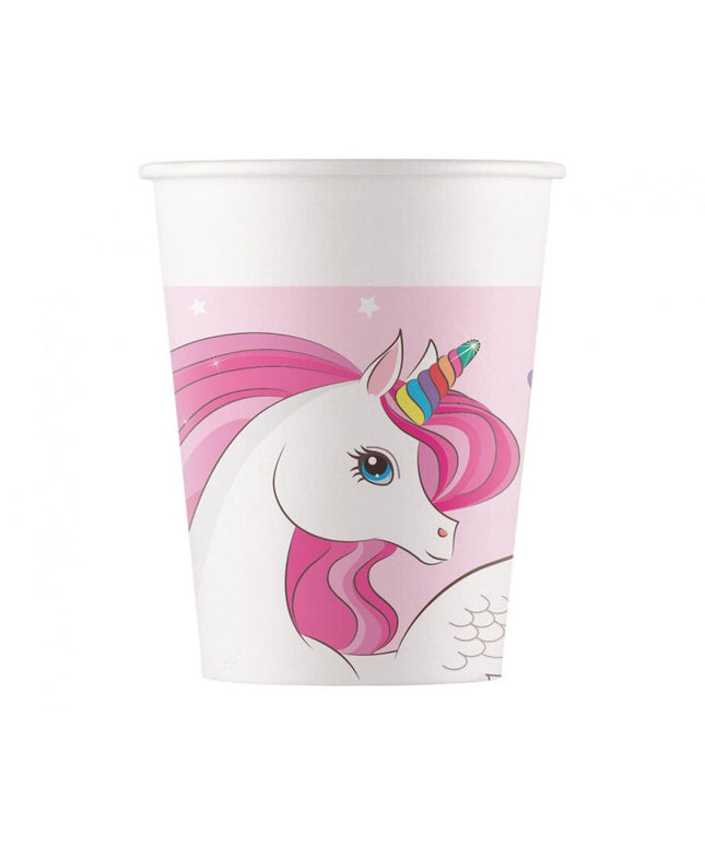 Papirnate čaše Jednorog Rainbow 200 ml - 8 kom