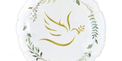 Folija balon s motivom Golubice i listova - 46 cm