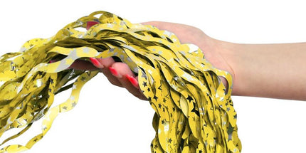 Dekorativna zlatna zavjesa od traka 100×200 cm