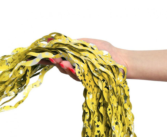 Dekorativna zlatna zavjesa od traka 100×200 cm