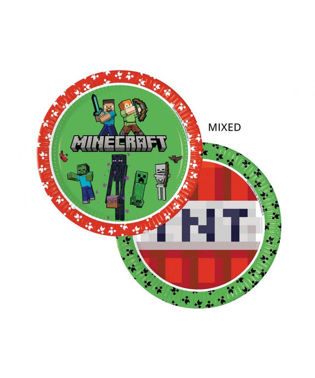 Papirnati tanjuri Minecraft, 23 cm - 8 kom