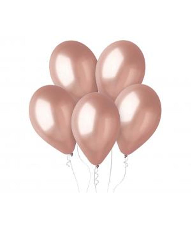 Metalik rose gold lateks baloni 30 cm - 10 kom