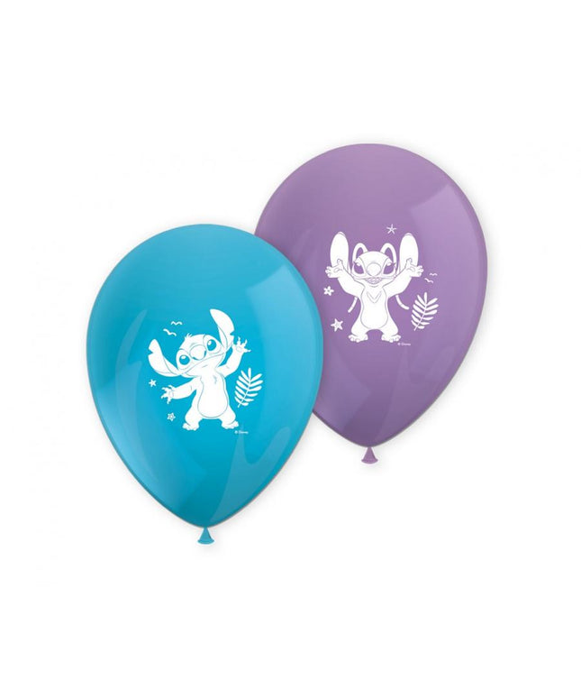 Stitch & Angel lateks baloni 28 cm, 8 kom
