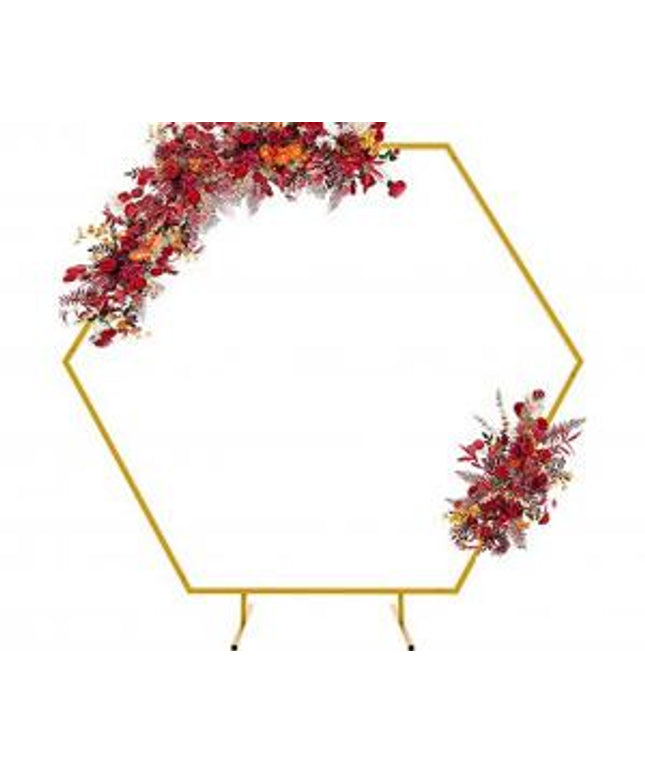 Hexagon okvir za balone i dekoracije, zlatni - 200x200 cm