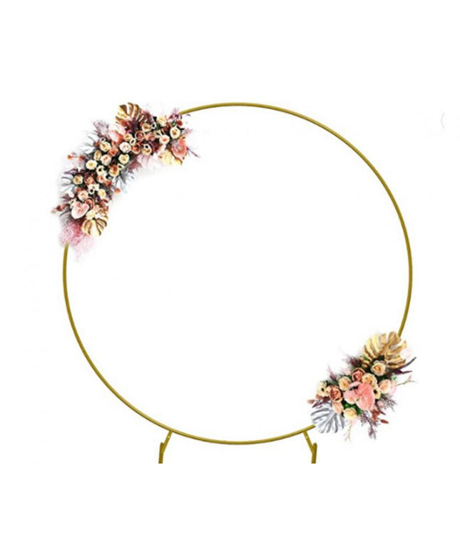 Okrugli luk za dekoriranje, zlatni, 220 cm