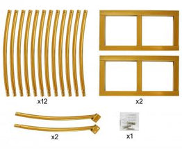 Polokružni luk za balone i dekoracije, zlatni - 240 x 210 cm