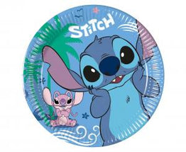 Papirnati tanjuri Stitch & Angel, 20 cm - 8 kom