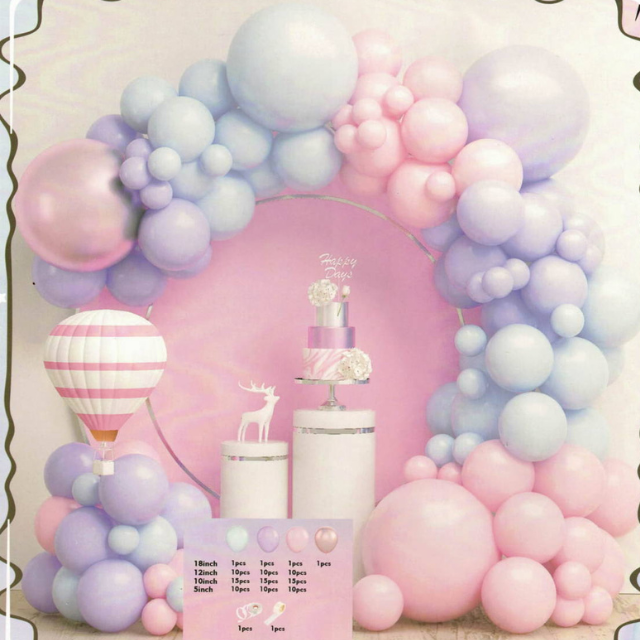 Girlanda iz balonov - Candy, 109 kom, xxl