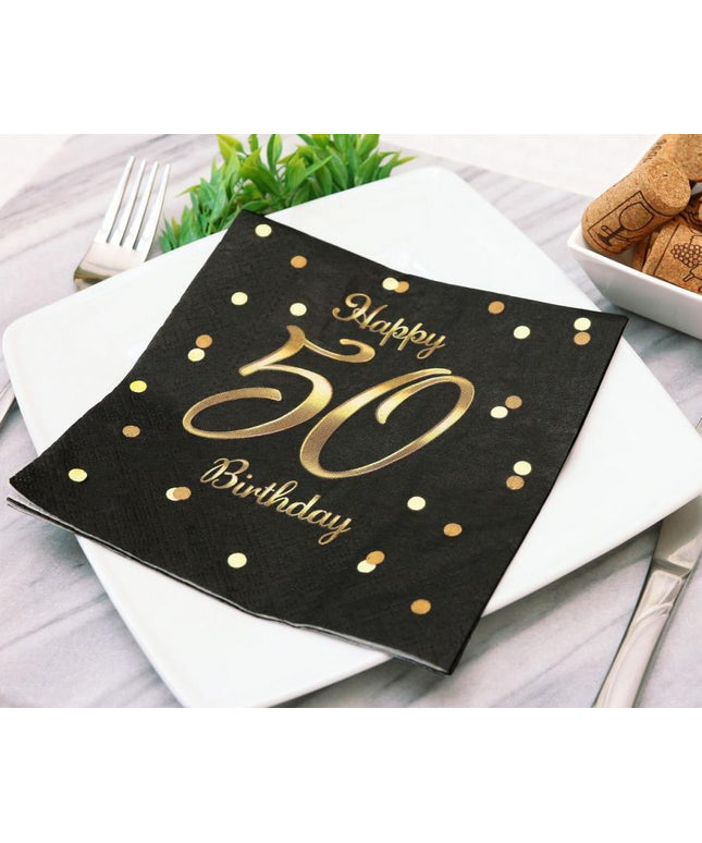 Papirnate salvete za 50. rođendan 33×33 cm – 20 kom