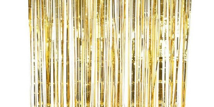 Dekorativna zlatna mat zavjesa od traka 100×200 cm