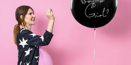 Veliki folija balon Gender Reveal – Girl, 1 m, s roza konfetima
