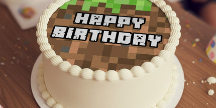 Topper za tortu okrugli Minecraft - 20 cm