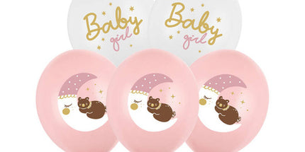Lateks baloni Baby Girl 30 cm - 6 kom