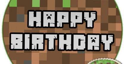 Topper za tortu okrugli Minecraft - 20 cm