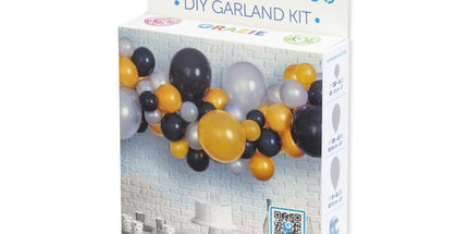 Balonska girlanda komplet srebrna zlatna crna dekoracija