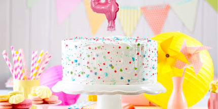 Folija balon broj 4 na štapiću ružičasti – dekoracija