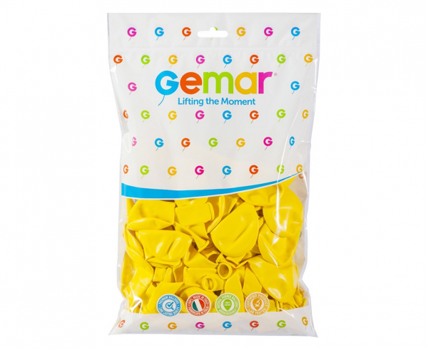 Baloni iz lateksa, rumena barva pastel, 30cm, 10 balonov - Mojbalon