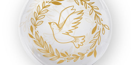 Folija balon s motivom Golubice i zlatnih listova - 45 cm